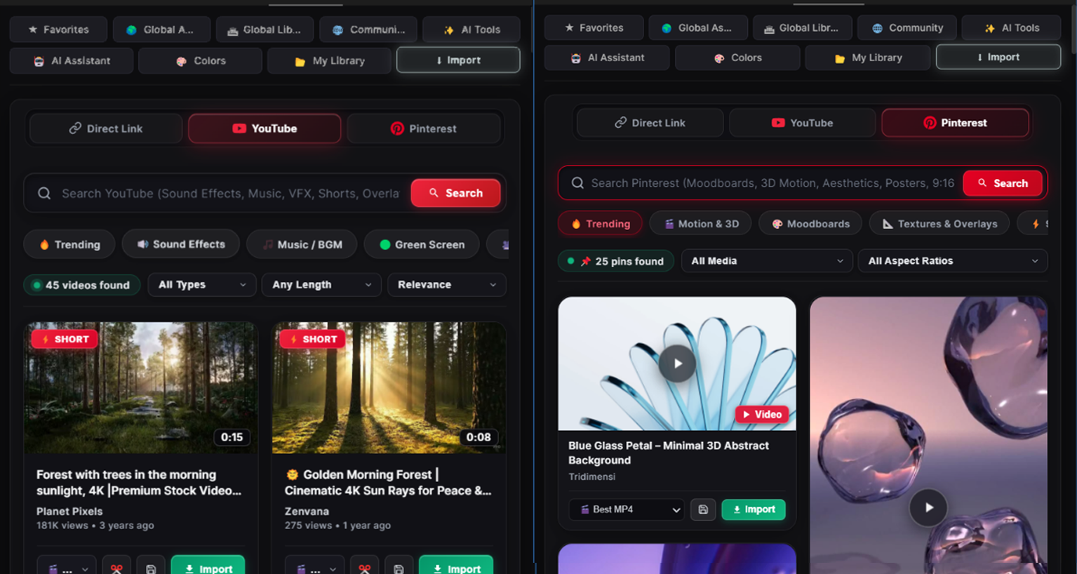 Asset Station YouTube and Pinterest Downloader with Visual Trimmer